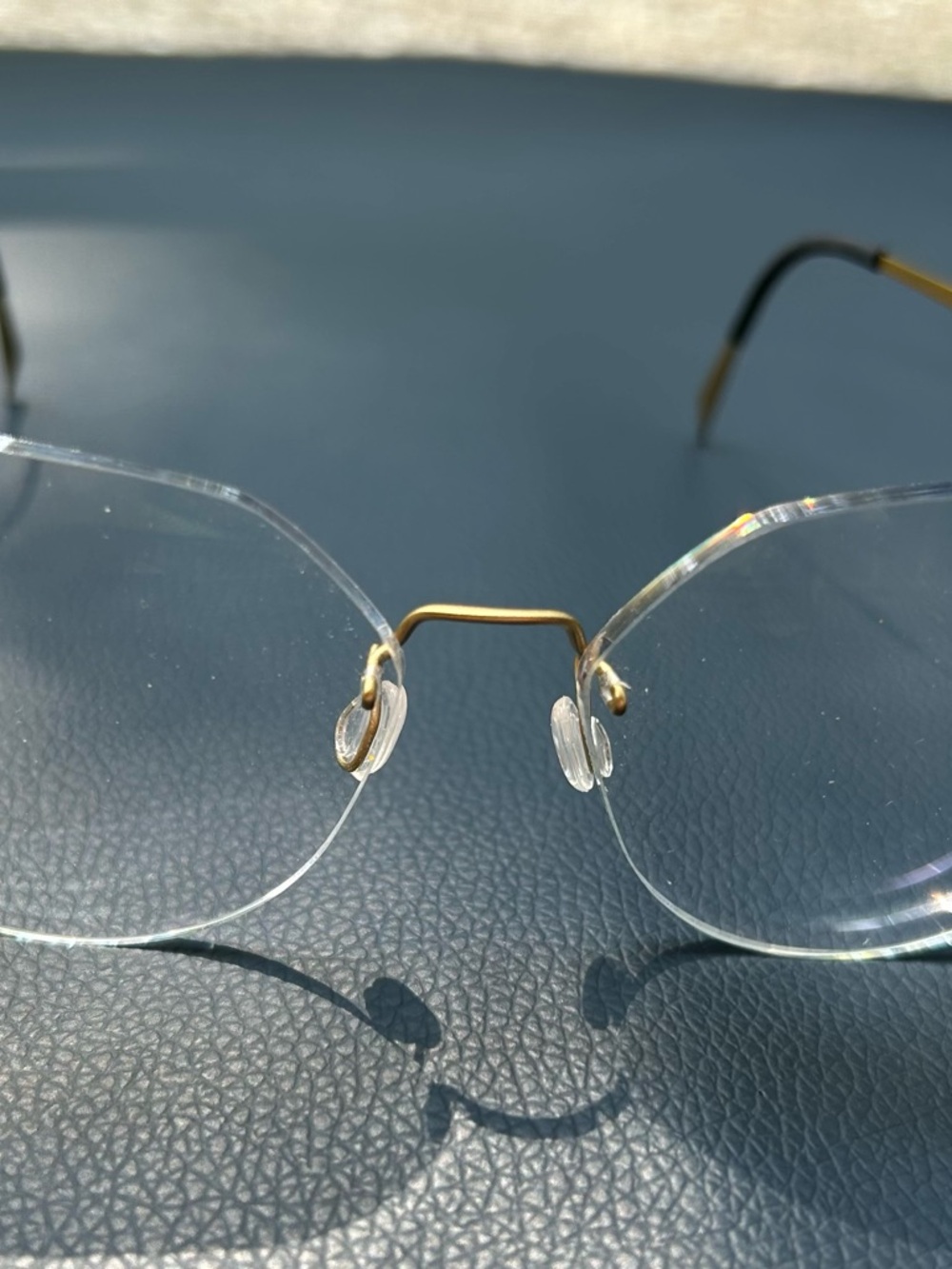 Lindberg Spitit Clear Lens rimless titanium glasses